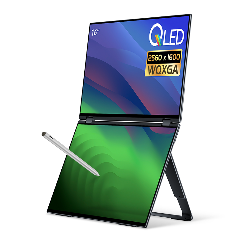 Ehomewei X2 Pro XQ-160PW タッチ対応デュアルディスプレイ 16インチ 2.5K 2560x1600 デュアルディスプレイ タッチペン対応